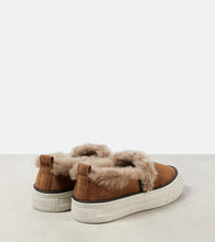 Brunello Cucinelli Shearling-lined suede slip-on shoes