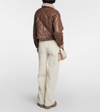 Brunello Cucinelli Shearling-trimmed leather jacket