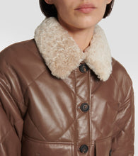 Brunello Cucinelli Shearling-trimmed leather jacket