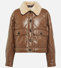 Brunello Cucinelli Shearling-trimmed leather jacket