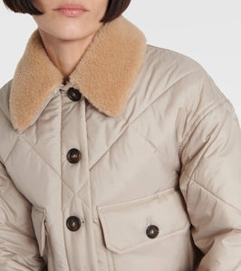 Brunello Cucinelli Shearling-trimmed quilted jacket