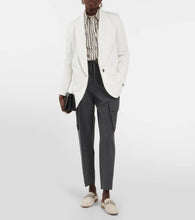 Brunello Cucinelli Single-breasted cotton-blend blazer