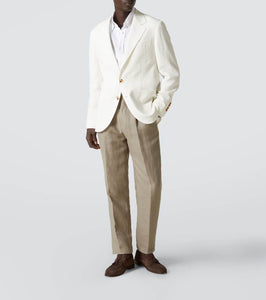 Brunello Cucinelli Single-breasted linen blazer