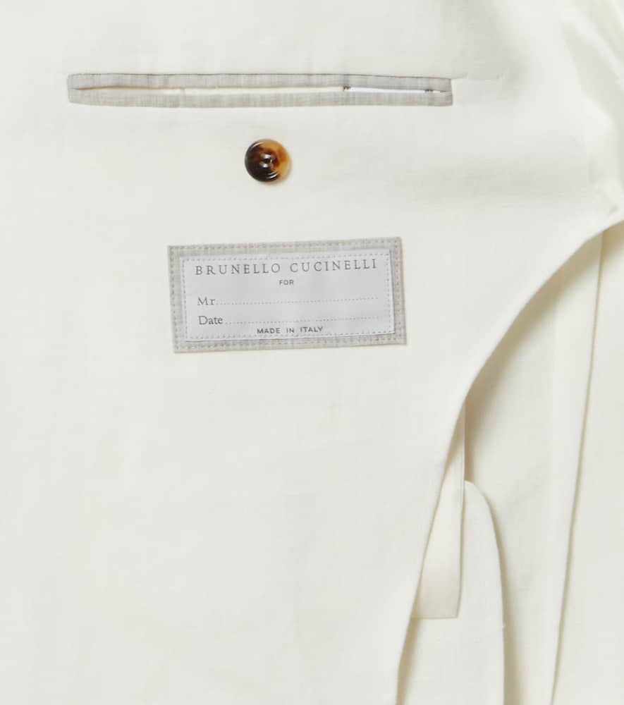 Brunello Cucinelli Single-breasted linen blazer