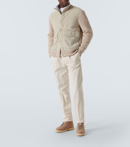 Brunello Cucinelli Single-breasted suede jacket