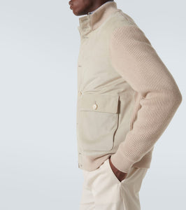 Brunello Cucinelli Single-breasted suede jacket