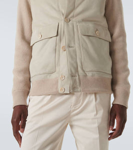 Brunello Cucinelli Single-breasted suede jacket