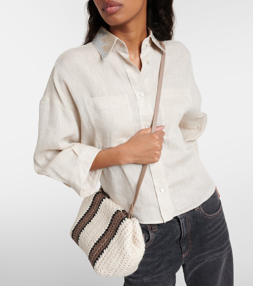Brunello Cucinelli Small crochet crossbody bag