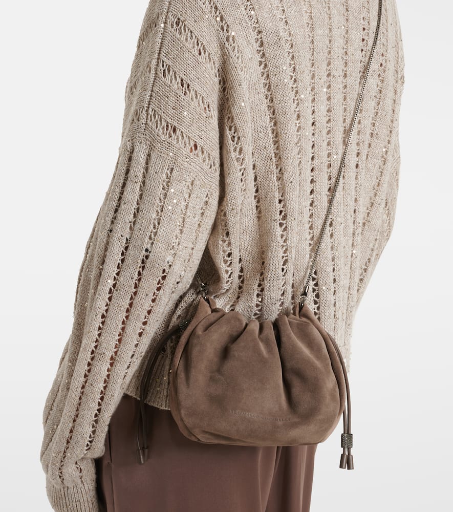 Brunello Cucinelli Softy Small suede crossbody bag