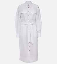 Brunello Cucinelli Striped cotton and silk-blend shirt dress. Brunello Cucinelli 条纹棉丝混纺衬衫裙