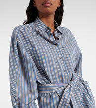 Brunello Cucinelli Striped cotton and silk shirt dress