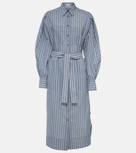 Brunello Cucinelli Striped cotton and silk shirt dress. Brunello Cucinelli 条纹棉丝衬衫裙