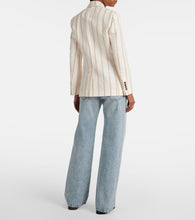 Brunello Cucinelli Striped linen and cotton blazer