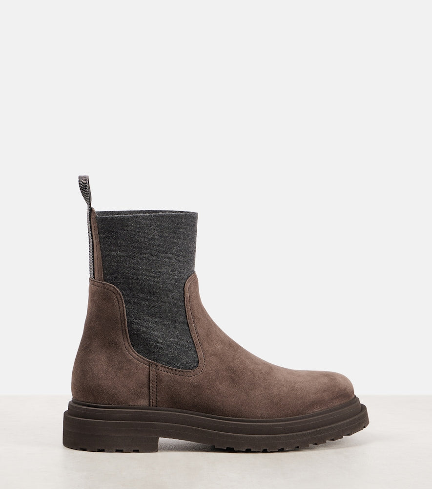 Brunello Cucinelli Suede ankle boots