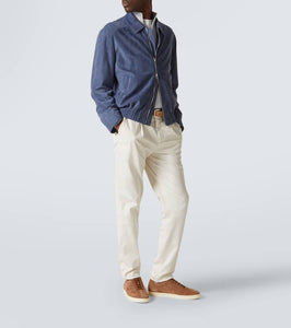 Brunello Cucinelli Suede bomber jacket