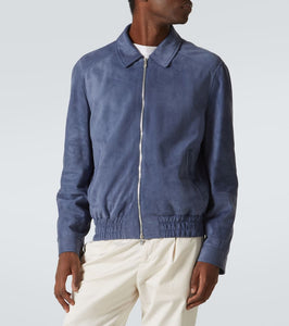 Brunello Cucinelli Suede bomber jacket