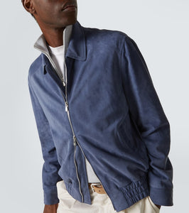 Brunello Cucinelli Suede bomber jacket