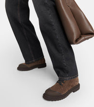 Brunello Cucinelli Suede calfskin ankle boots