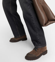 Brunello Cucinelli Suede calfskin ankle boots