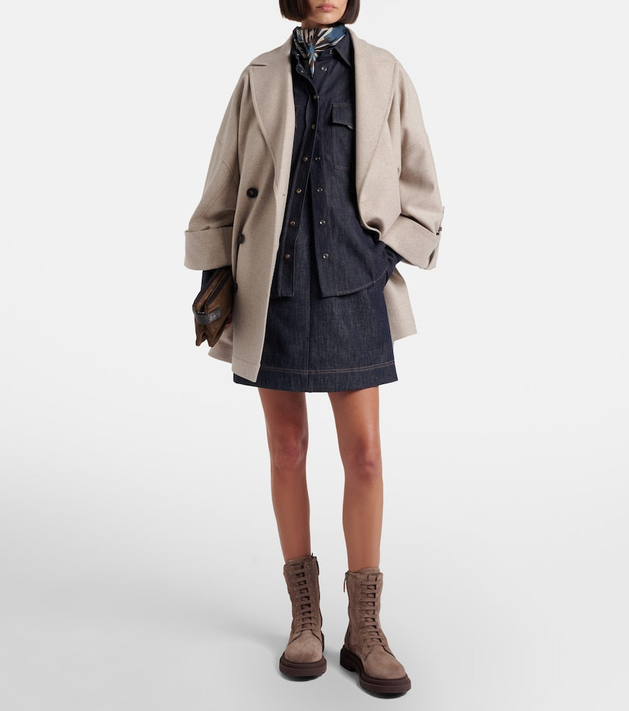Brunello Cucinelli Suede lace-up boots
