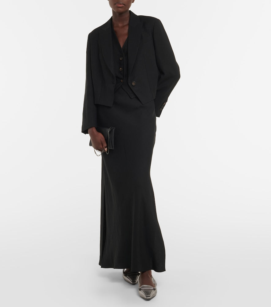 Brunello Cucinelli Twill maxi skirt
