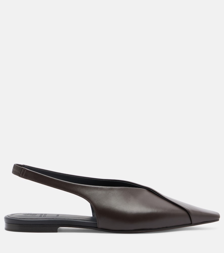 Brunello Cucinelli Leather slingback flats in Brown - Ballerina Flats