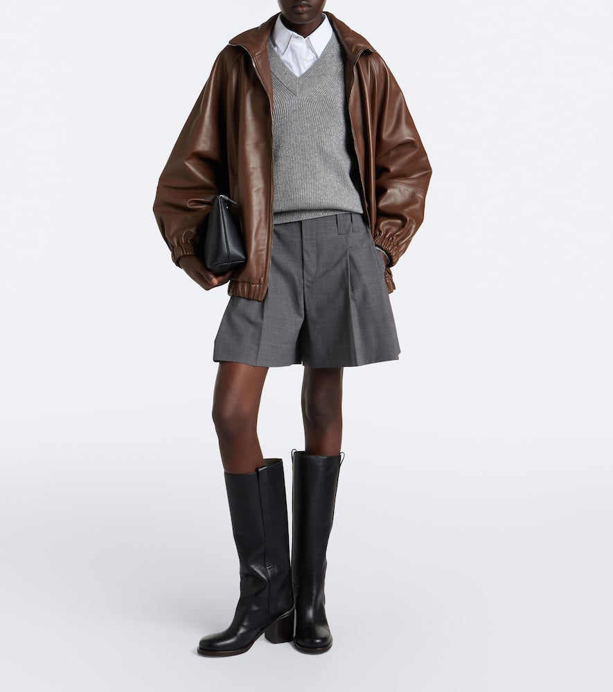 Brunello Cucinelli Monili leather knee-high boots in Black - Knee-high Boots
