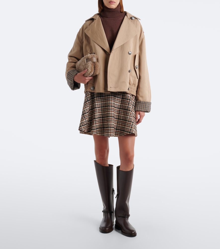 Brunello Cucinelli Monili leather knee-high boots in Brown - Flat Boots