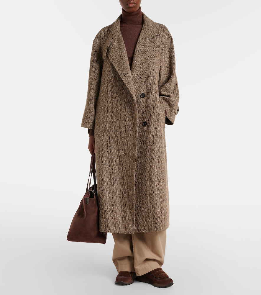 Brown Brunello Cucinelli Monili shearling-trimmed suede sneakers - Low-Top Sneakers