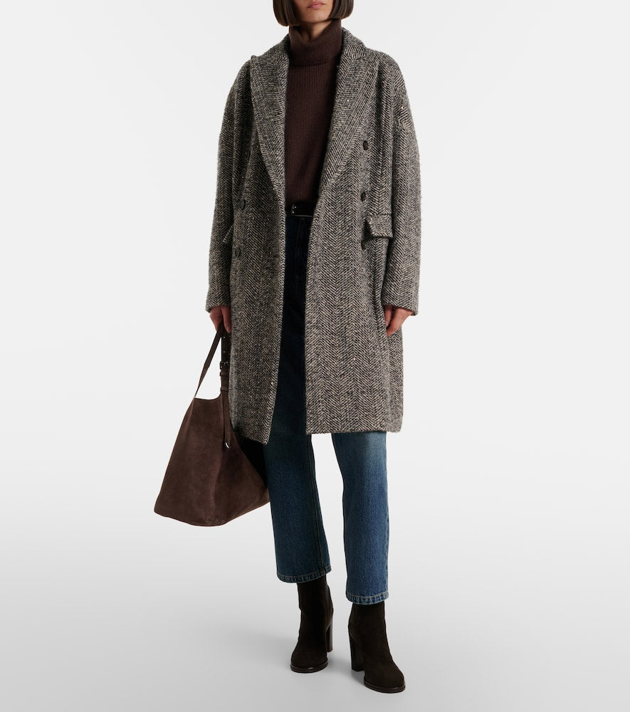 Brunello Cucinelli Monili suede ankle boots (Brown) - High Heels