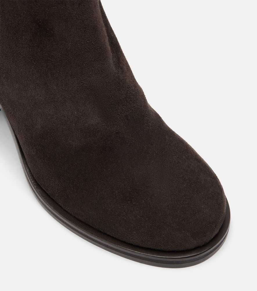 Brunello Cucinelli Monili suede ankle boots (Brown) - High Heels