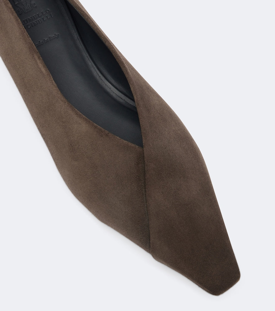 Brown Brunello Cucinelli Suede ballet flats - Ballerina Flats