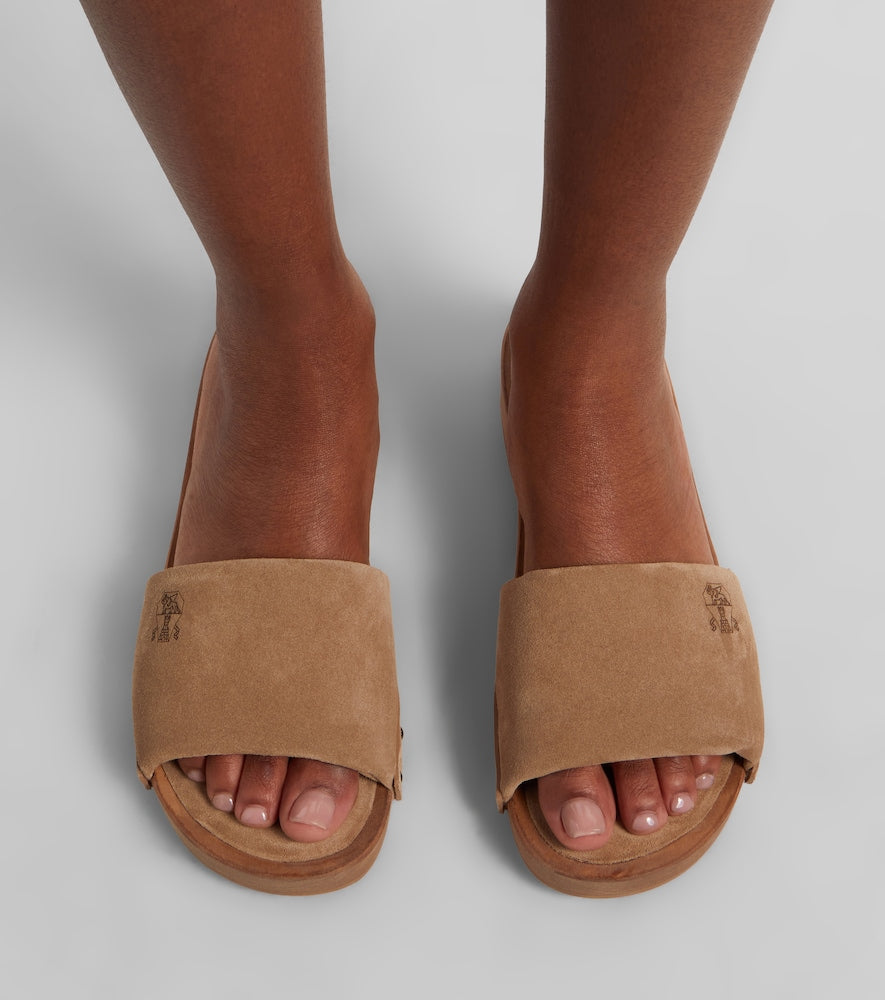 Brunello Cucinelli Suede clogs - Beige Mules