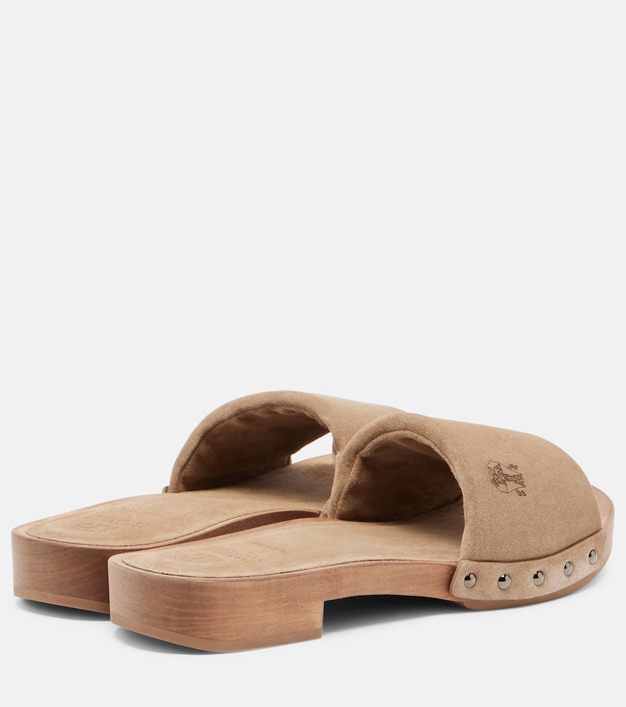 Brunello Cucinelli Suede clogs - Beige Mules