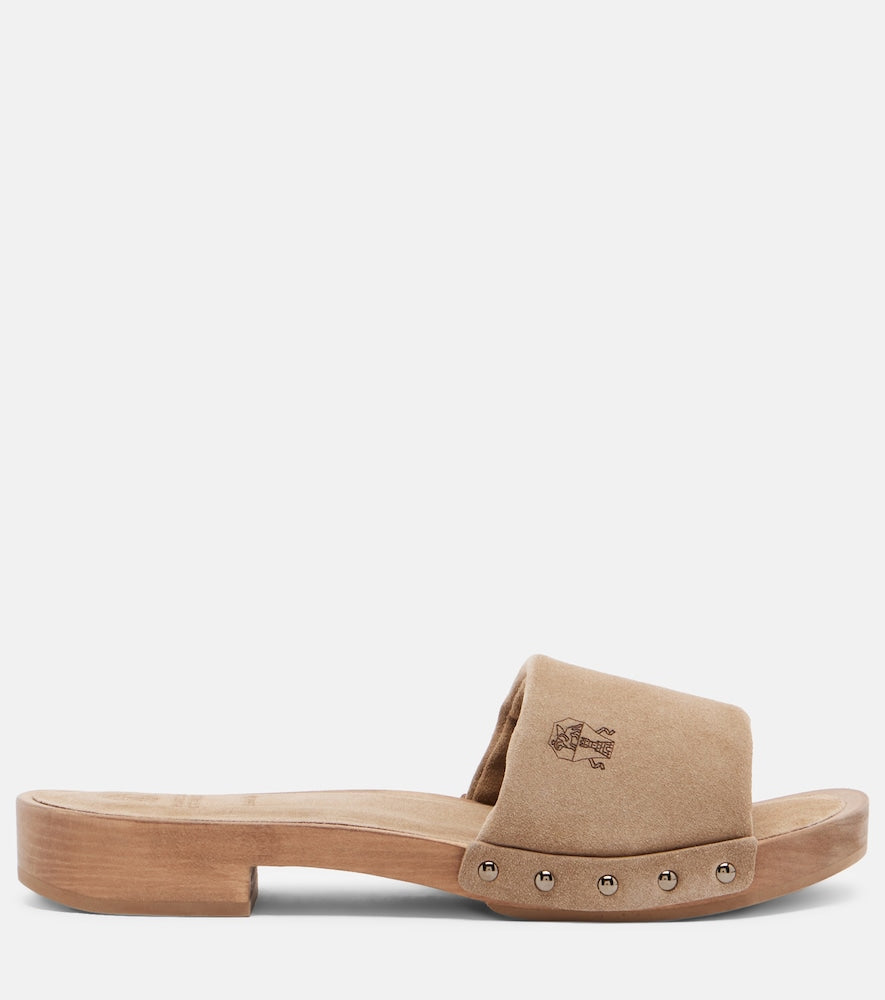 Brunello Cucinelli Suede clogs - Beige Mules