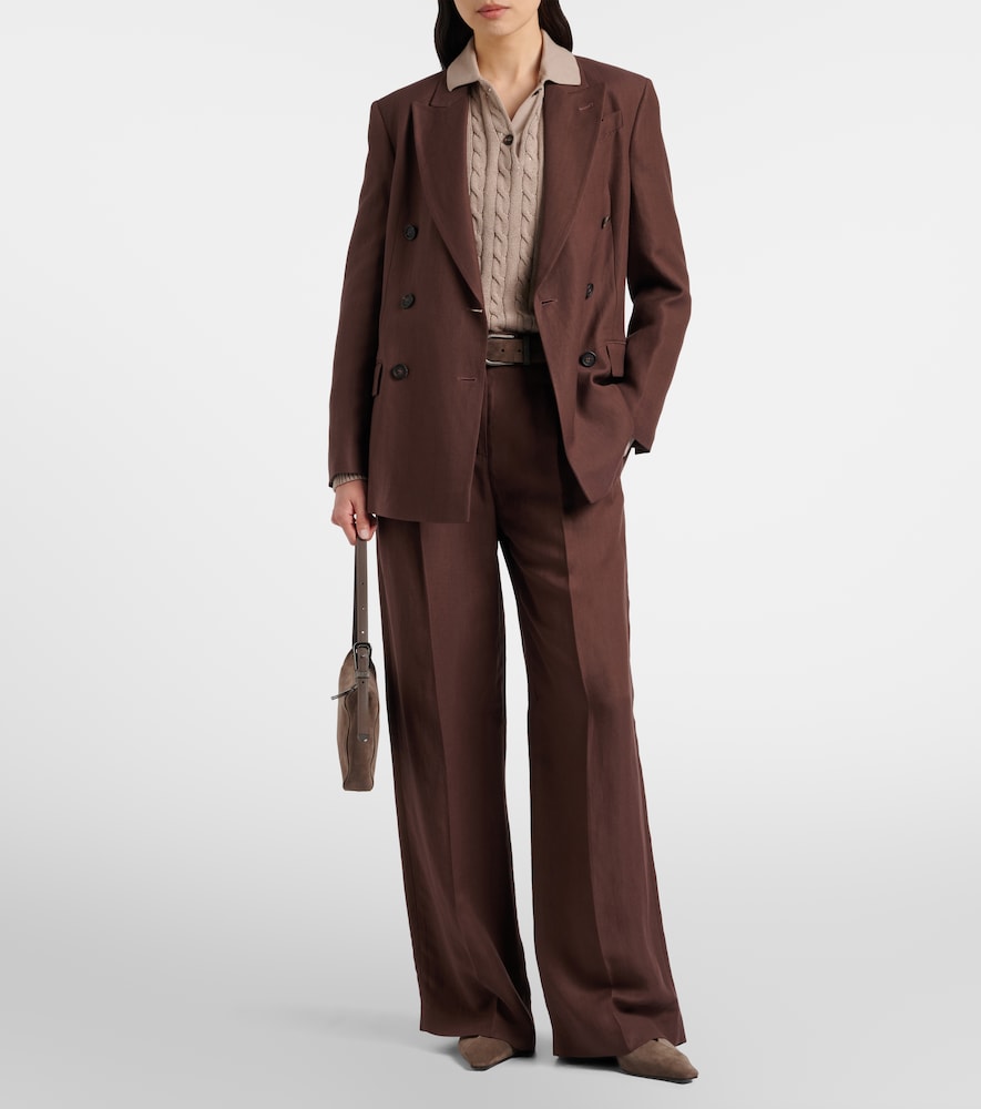 Brown Brunello Cucinelli Suede slingback pumps - Mid Heel Pumps