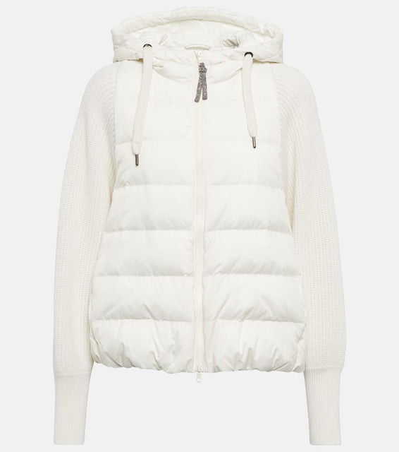 Brunello Cucinelli Wool and cashmere-blend knit jacket