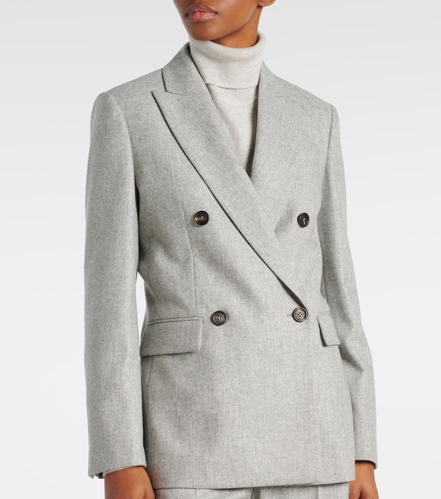 Brunello Cucinelli Wool and cashmere flannel blazer