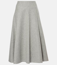 Brunello Cucinelli Wool and cashmere flannel midi skirt - Brunello Cucinelli 羊毛羊绒法兰绒中长裙