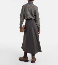 Brunello Cucinelli Wool-blend midi skirt