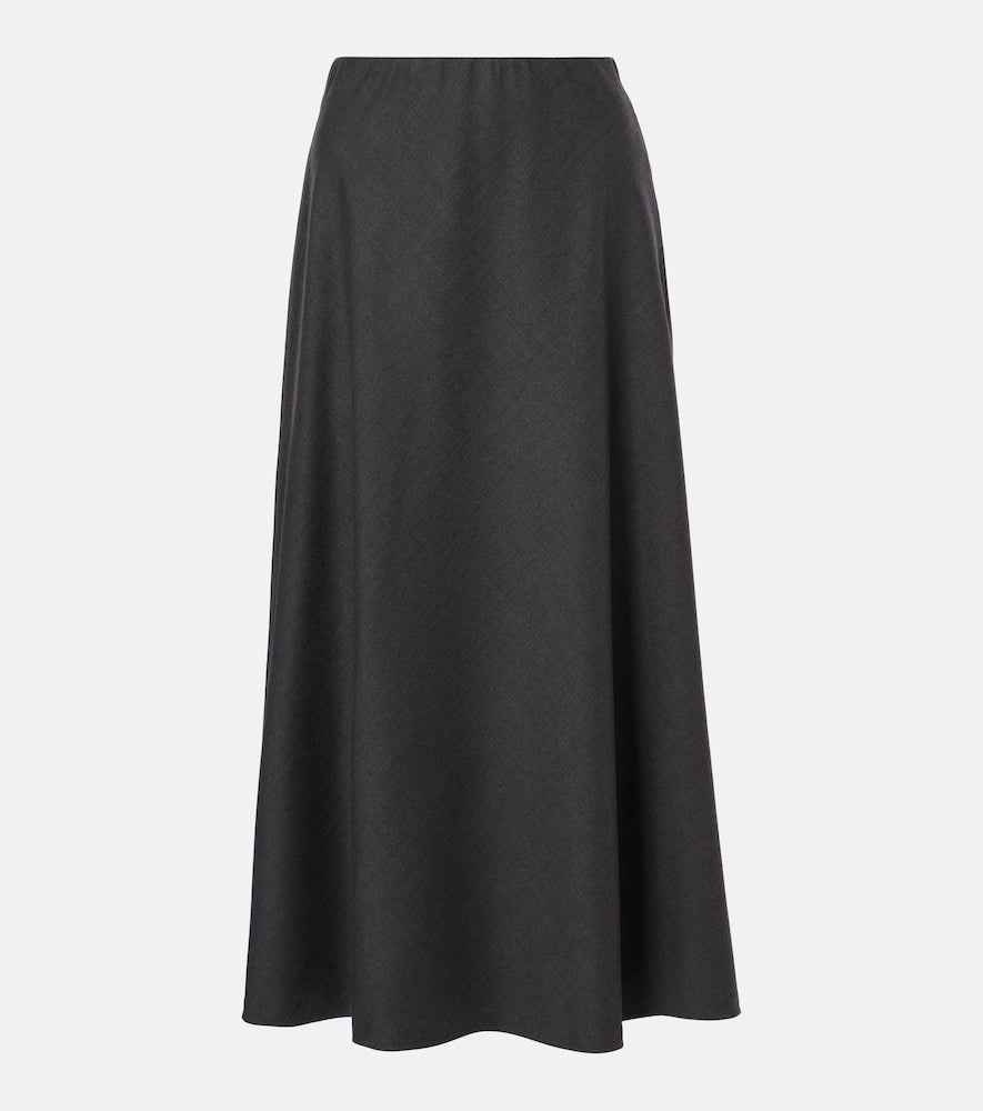 Brunello Cucinelli Wool-blend midi skirt - Brunello Cucinelli 羊毛混纺中长半身裙