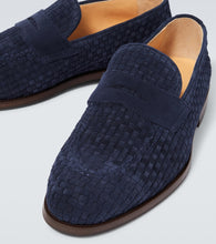 Brunello Cucinelli Woven suede penny loafers