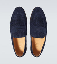 Brunello Cucinelli Woven suede penny loafers