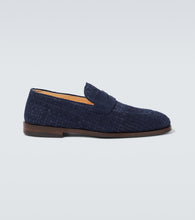 Brunello Cucinelli Woven suede penny loafers - Brunello Cucinelli 梭织绒面革便士乐福鞋