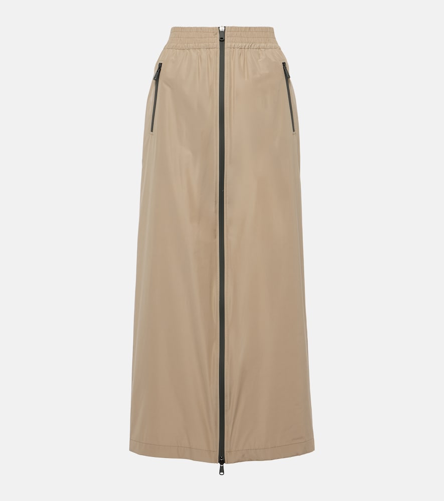 Brunello Cucinelli Zip-up taffeta maxi skirt - Brunello Cucinelli 拉链塔夫绸超长半身裙
