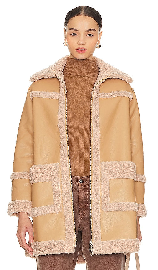 Bubish Amelia Coat in Tan - Manteau Bubish Amelia en beige - 黄褐色 Bubish Amelia 外套 - Bubish Amelia Mantel in Hellbraun - Bubish Amelia 코트 - Cappotto Bubish Amelia color marrone chiaro
