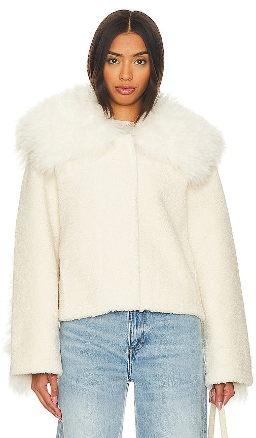 Bubish Bella Shearling Jacket in Ivory