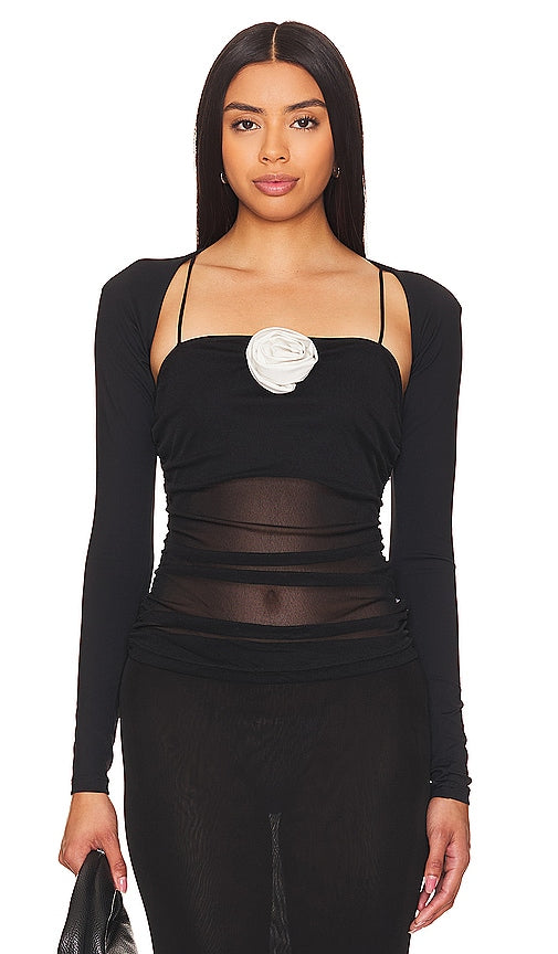 Bubish Mimi Top & Bolero Set in Black & White - Ensemble haut et boléro Bubish Mimi en noir et blanc - Bubish Mimi 黑白上衣和短上衣套装 - Bubish Mimi-Top und Bolero-Set in Schwarz und Weiß - Bubish Mimi 탑 & 볼레로 세트 블랙 & 화이트 색상 - Bubish Mimi Top e Bolero Set in bianco e nero