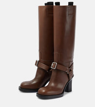 Burberry 100 leather knee-high boots