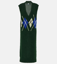 Burberry Argyle wool maxi dress. Burberry菱格纹羊毛长裙